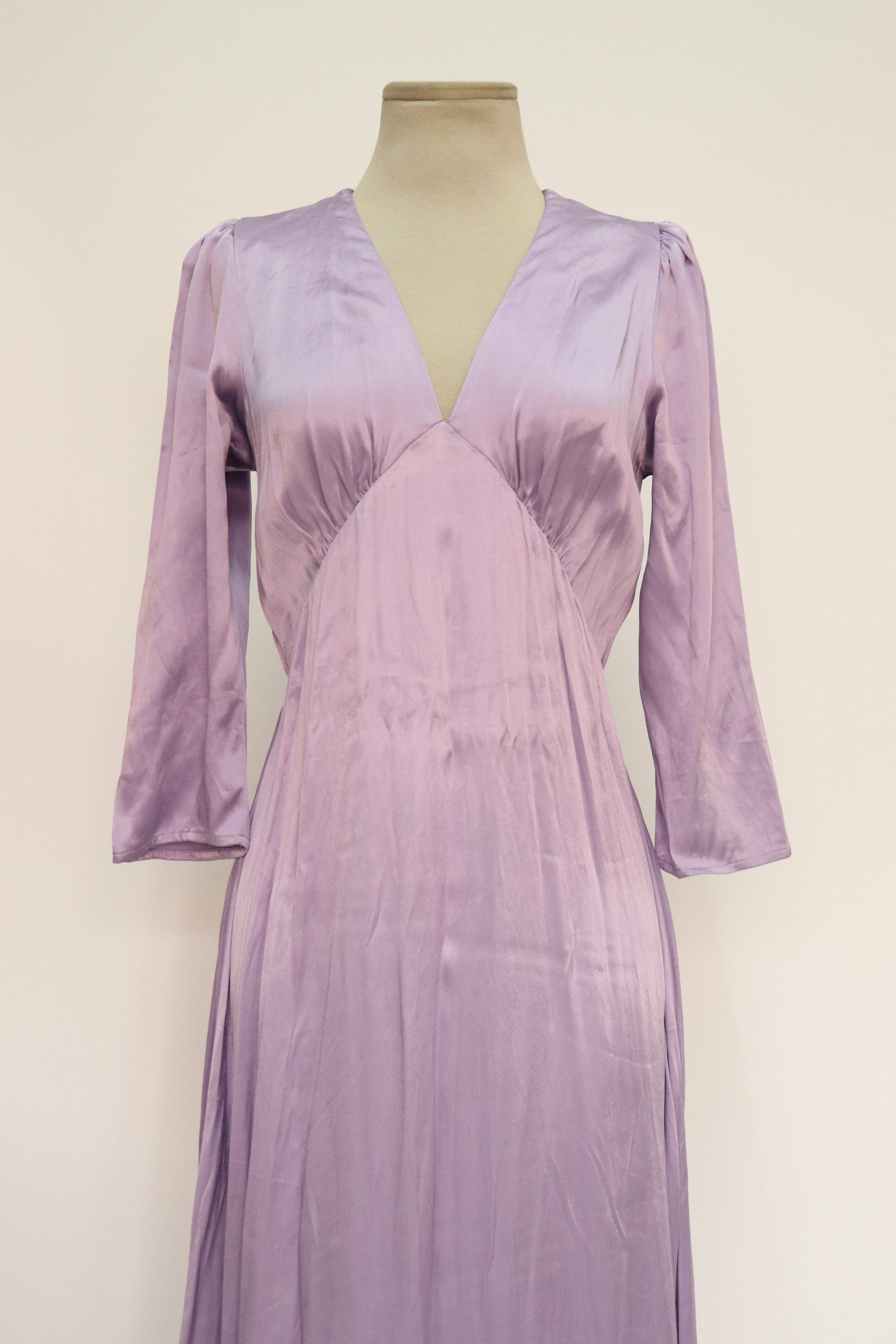 Vestido Satinado Vestido Oysho Lila Oysho Vestido Verde Satinado