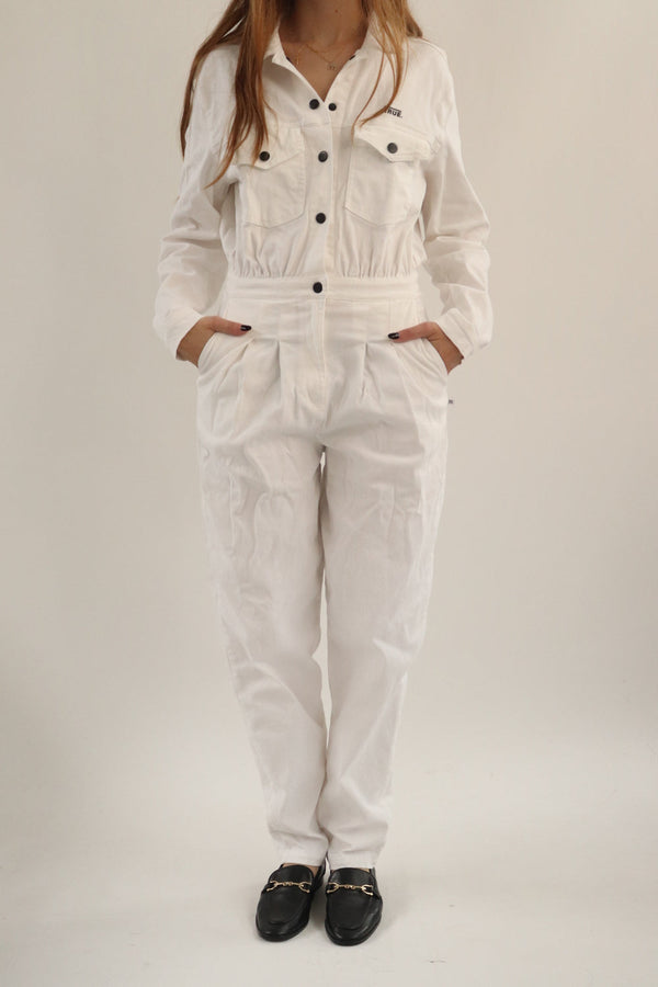 Enterizo Blanco Botones