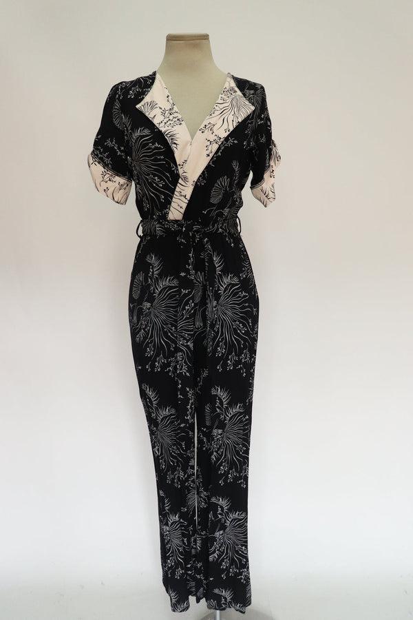 Jumpsuit Negro Flores