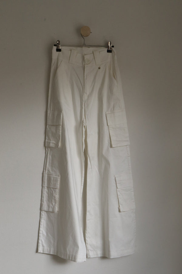 Pantalon Blanco Cargo