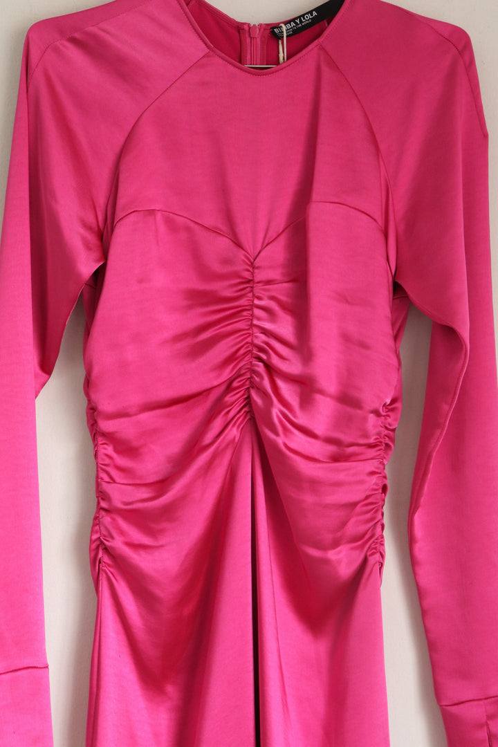Vestido Fucsia Satinado