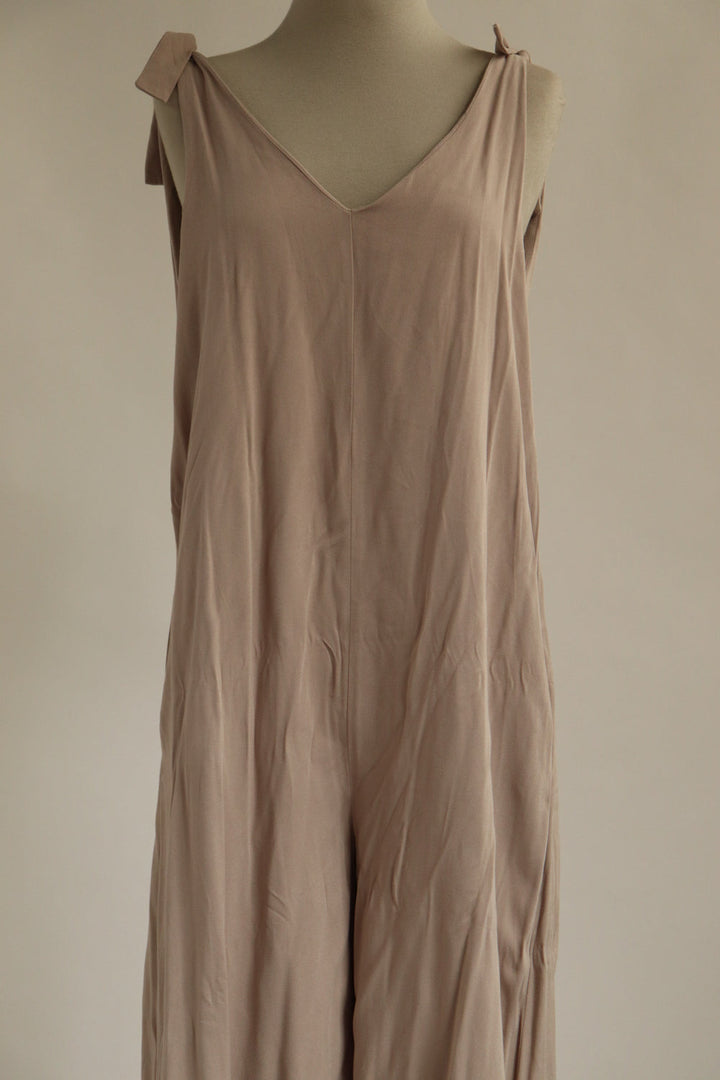 Jumpsuit Beige Wide