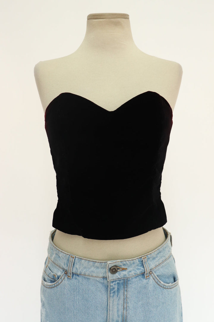 Corset Velvet Vinotinto