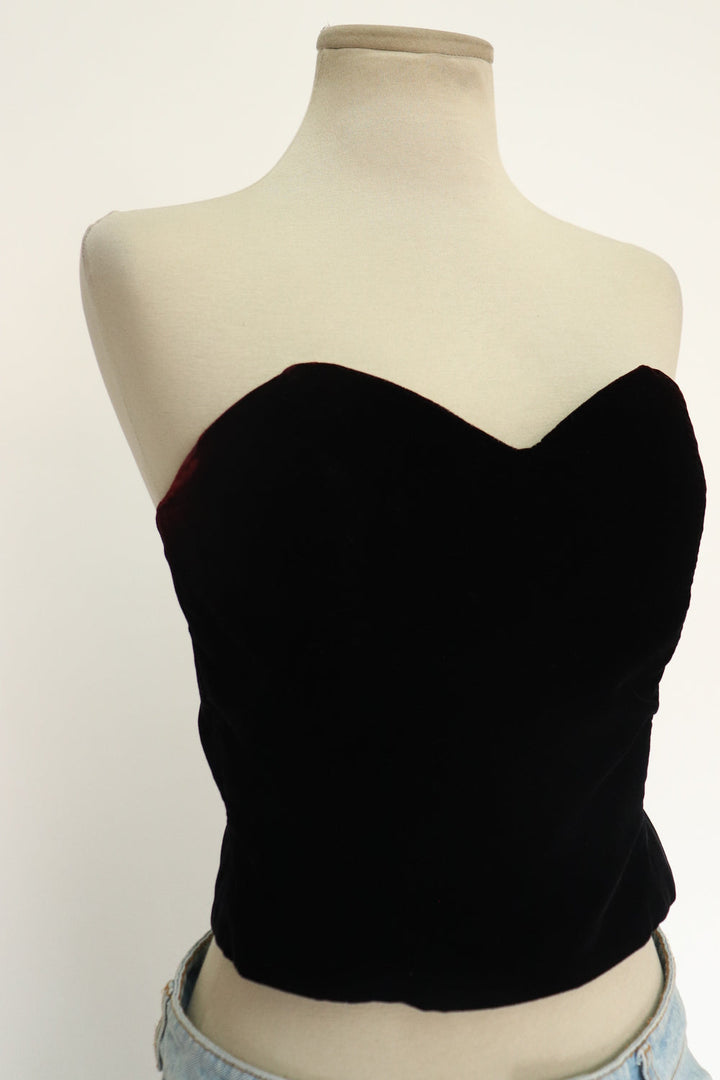 Corset Velvet Vinotinto