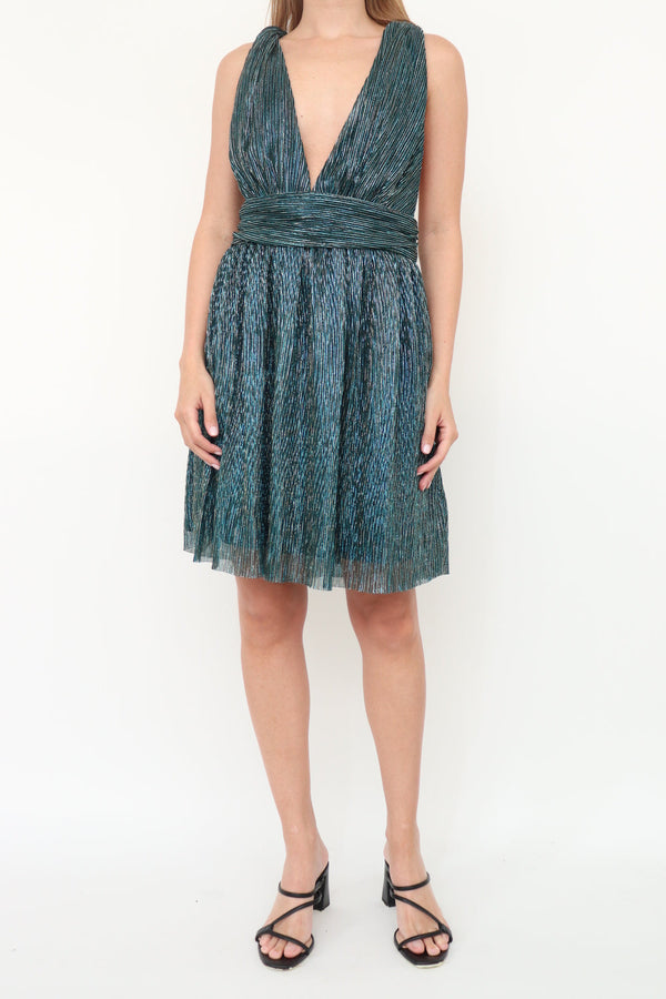 Vestido Azul Metalizado