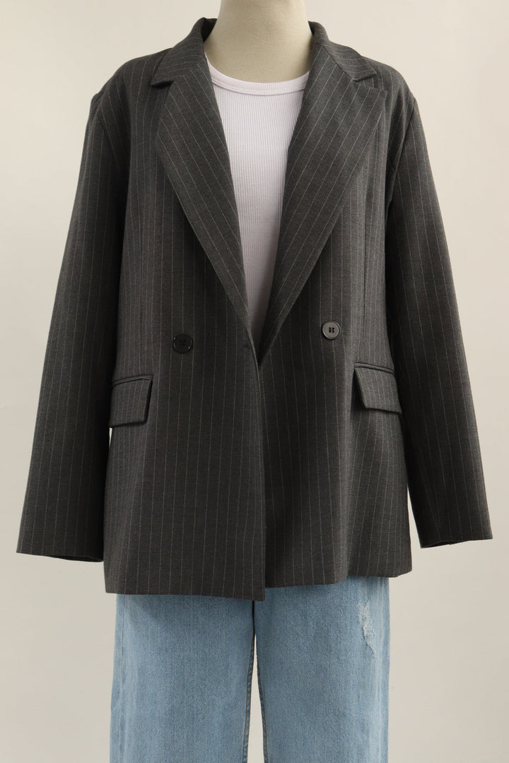 Blazer Gris Rayas