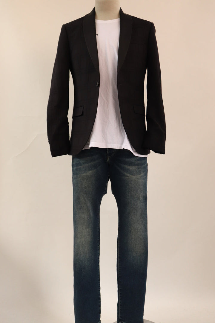 Blazer Cuadros Negro