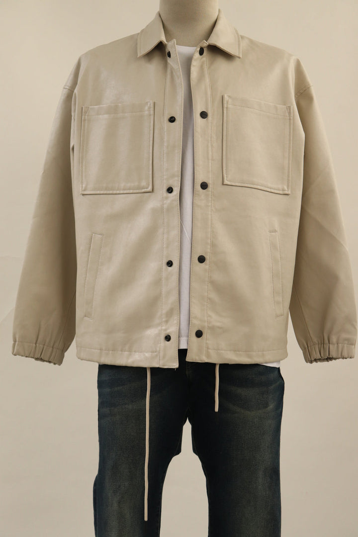 Sobrecamisa Cuero Beige