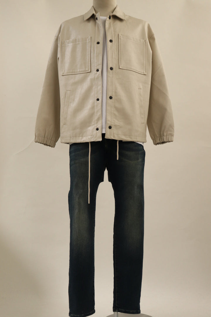 Sobrecamisa Cuero Beige