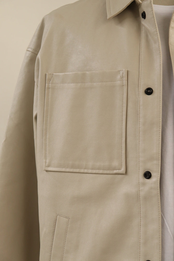 Sobrecamisa Cuero Beige