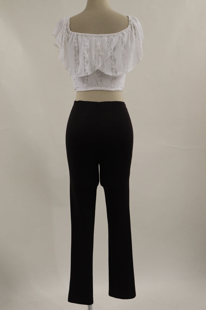 Pantalon Negro Alto