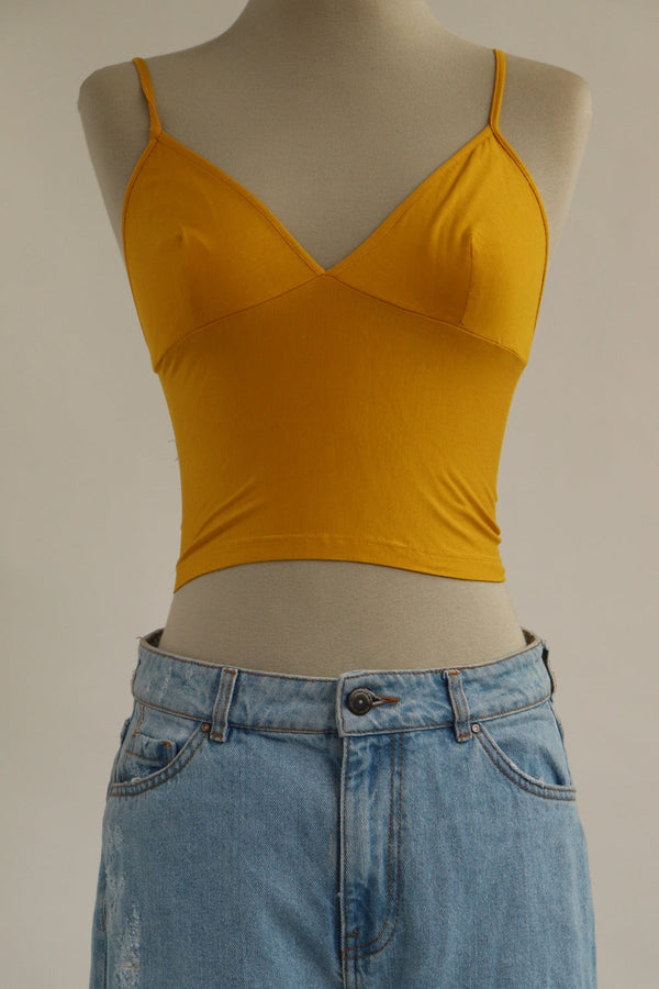 Crop Top Mostaza