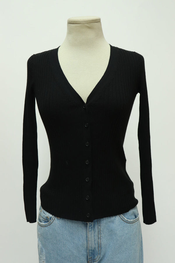 Cardigan Negro Botones