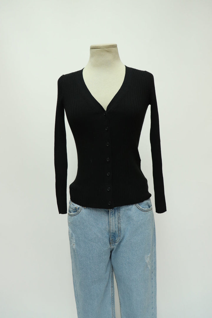 Cardigan Negro Botones