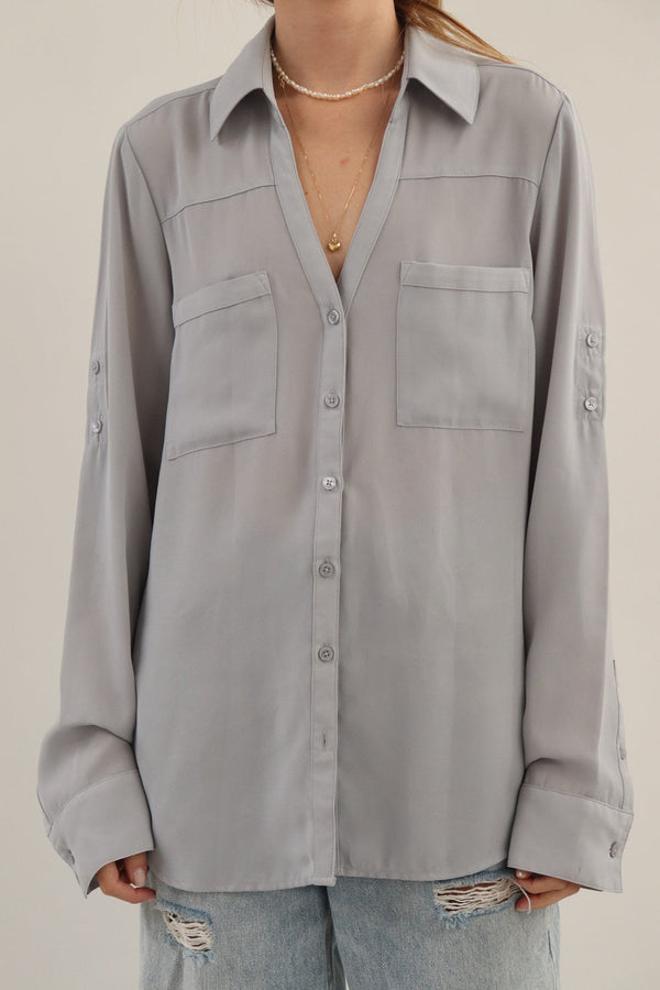 Camisa Gris Translucida