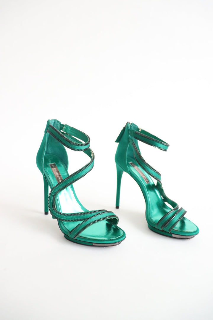 Tacones Verdes Tiras