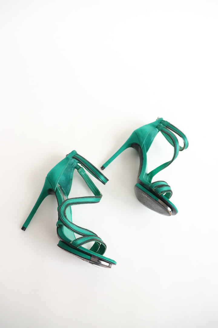 Tacones Verdes Tiras