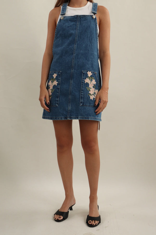 Vestido Denim Flores