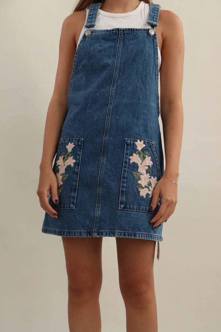 Vestido Denim Flores