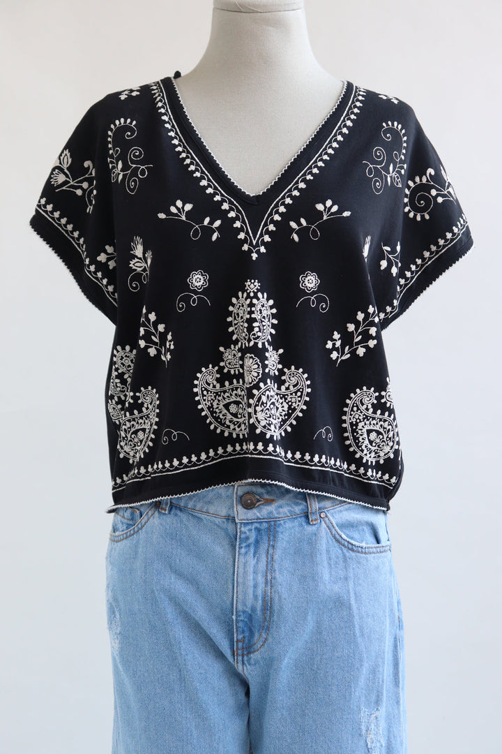 Top Paisley Negro