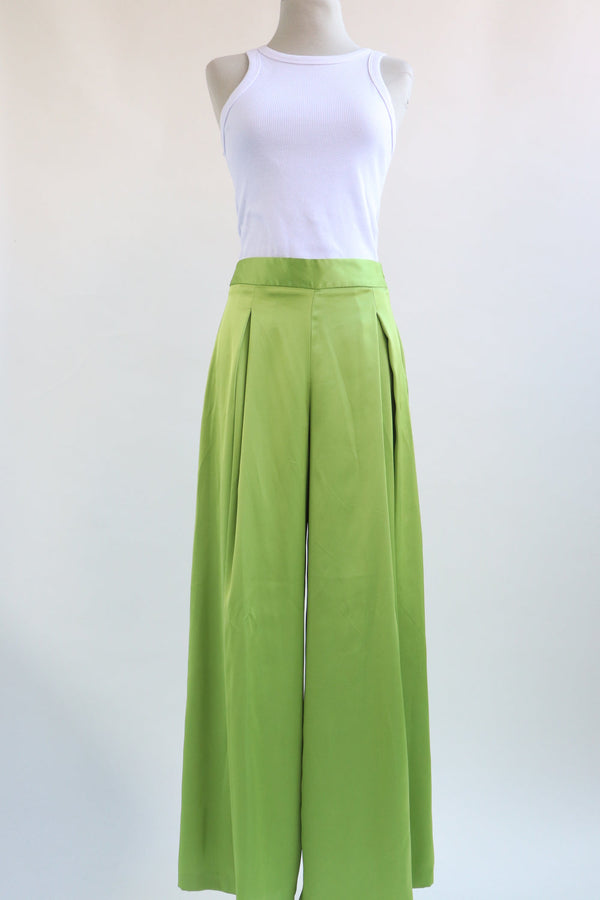 Pantalon Verde Satinado