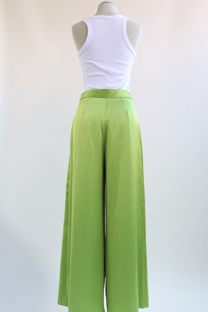 Pantalon Verde Satinado