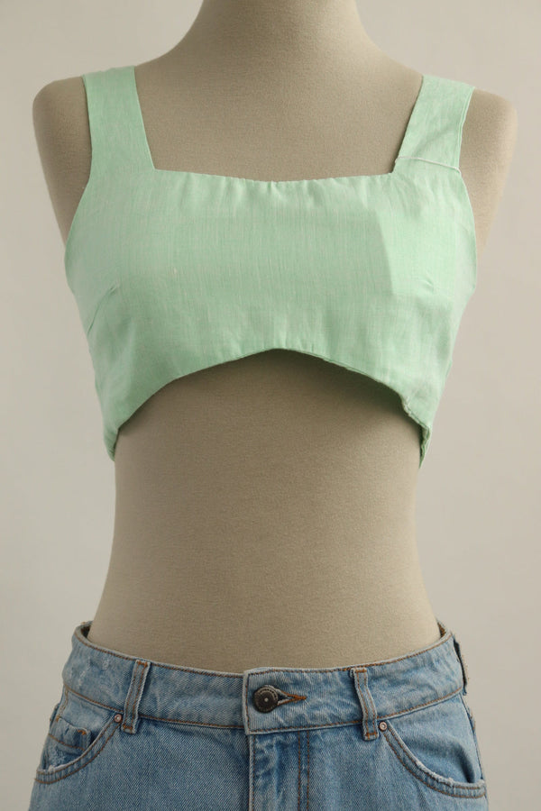 Top Verde Zipper