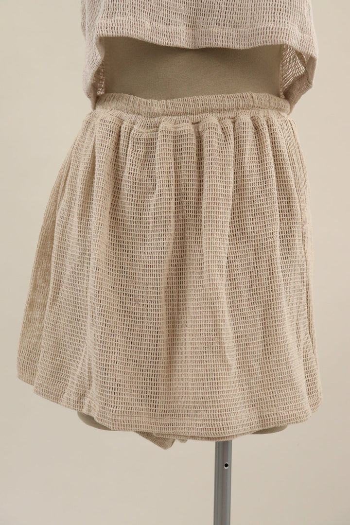 Short Fishnet Beige