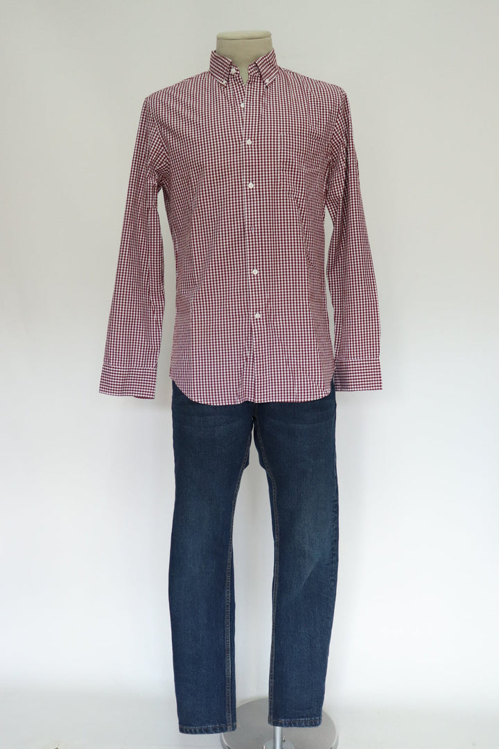 Camisa Cuadros Vinotinto
