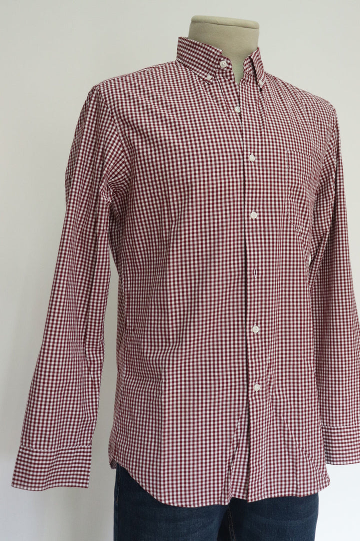 Camisa Cuadros Vinotinto