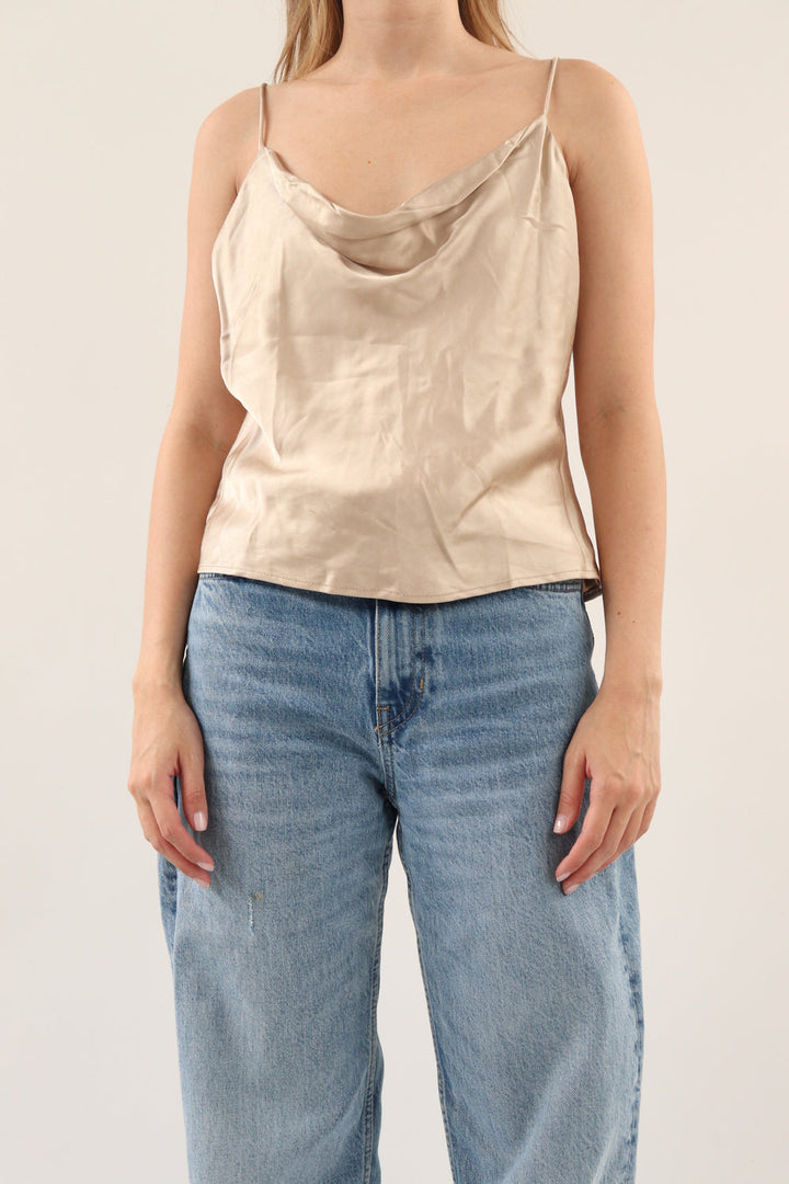 Top Satinado Beige