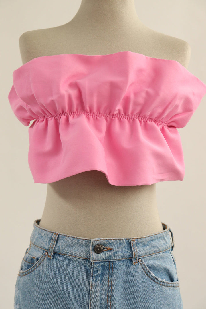 Top Strapless Rosado