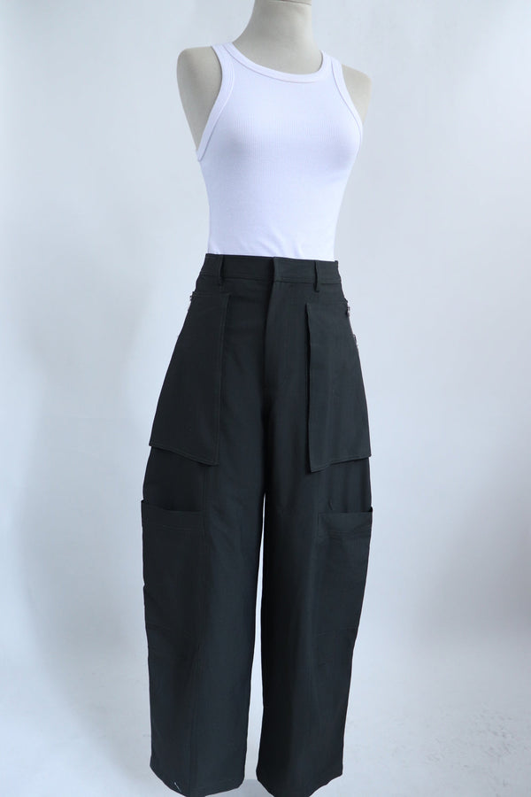 Pantalon Negro Cargo