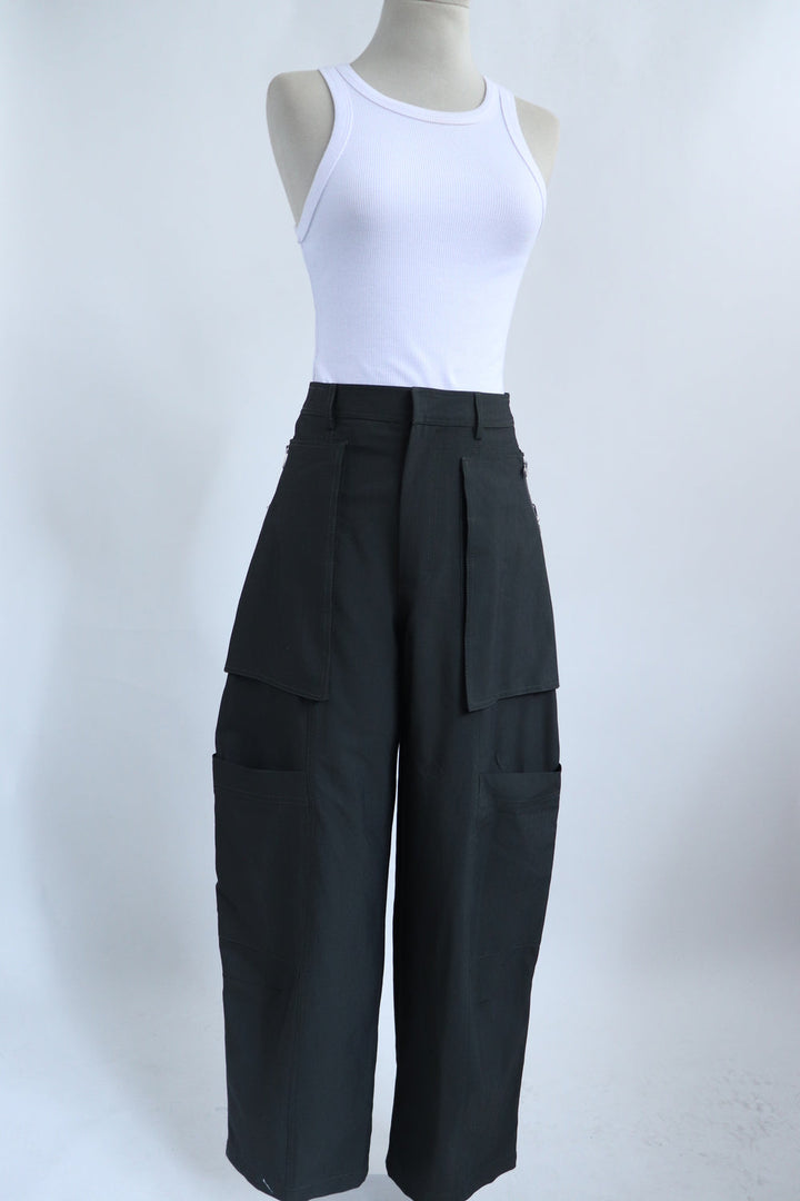 Pantalon Negro Cargo