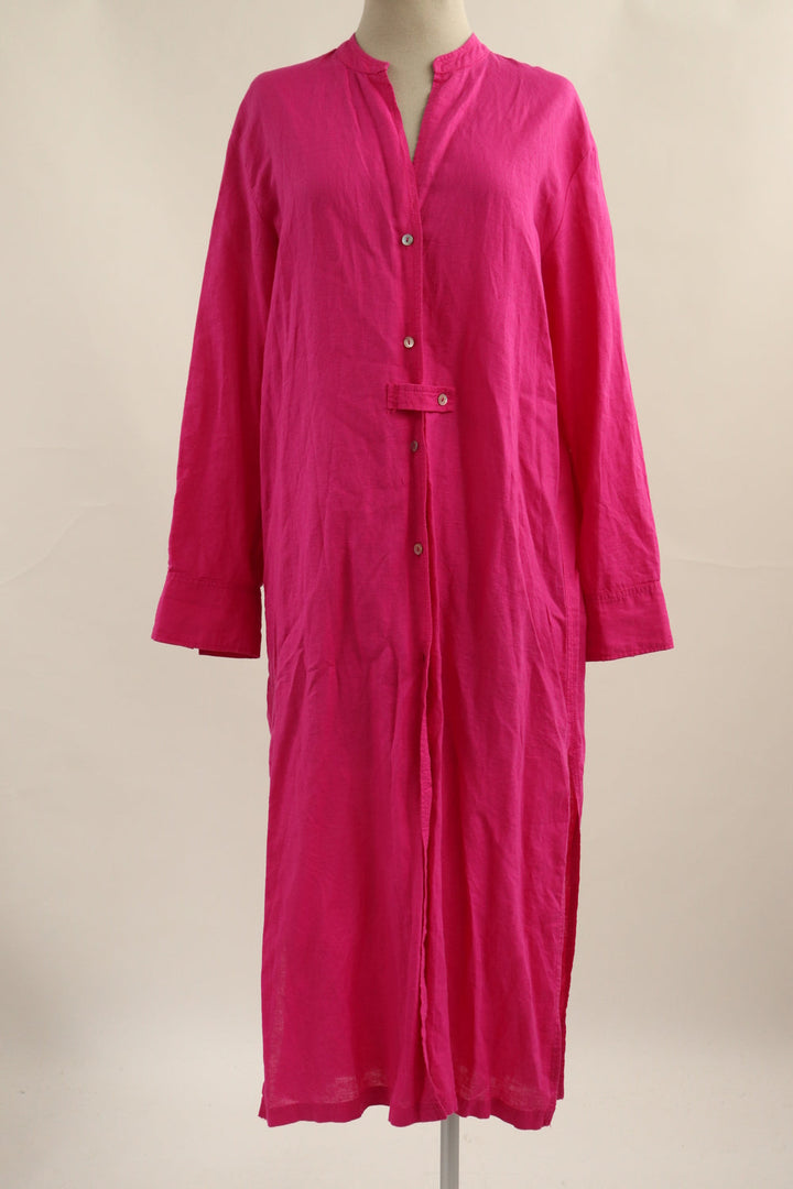 Vestido Lino Fucsia