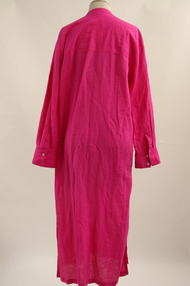 Vestido Lino Fucsia