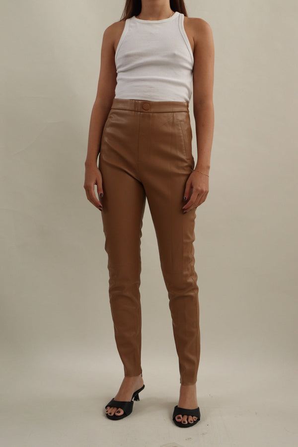 Legging Cuero Beige