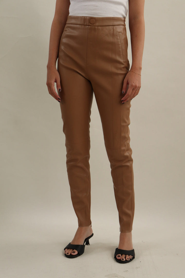 Legging Cuero Beige