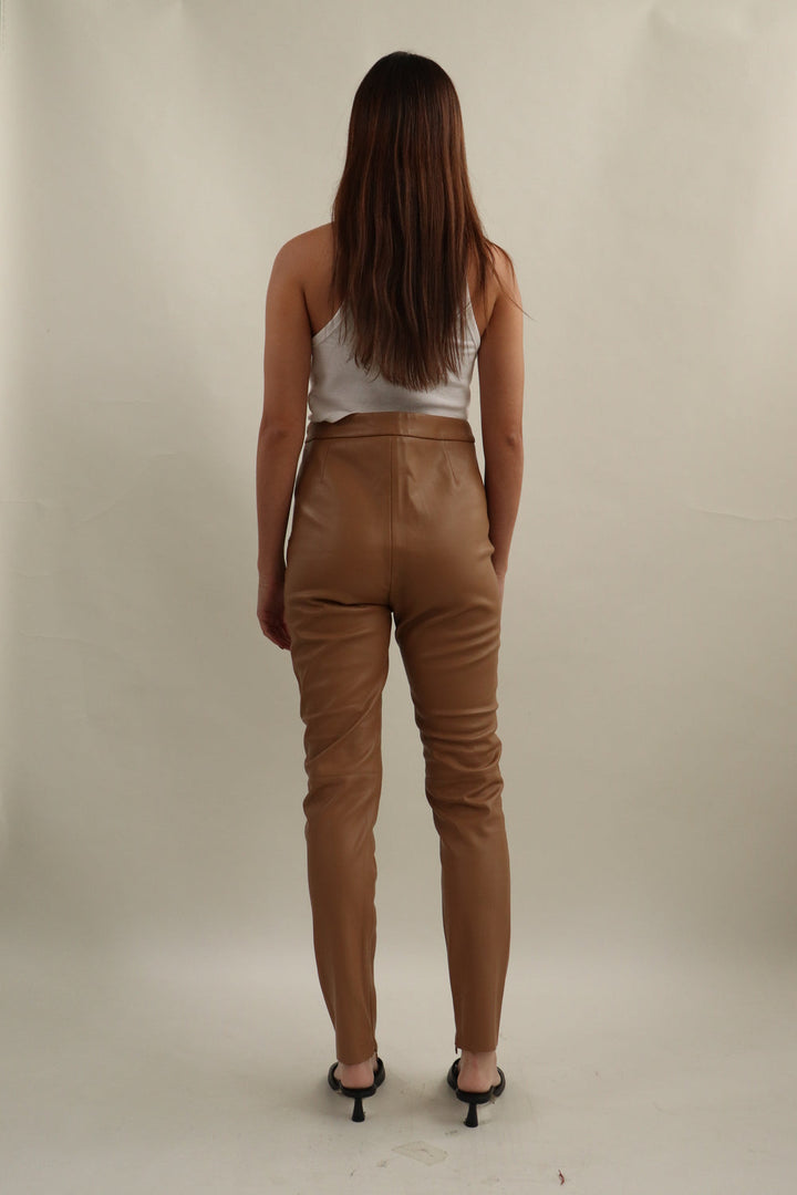 Legging Cuero Beige