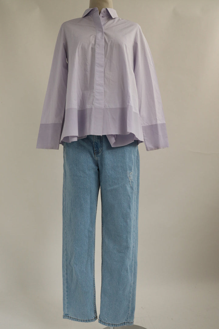 Camisa Detalle Lila