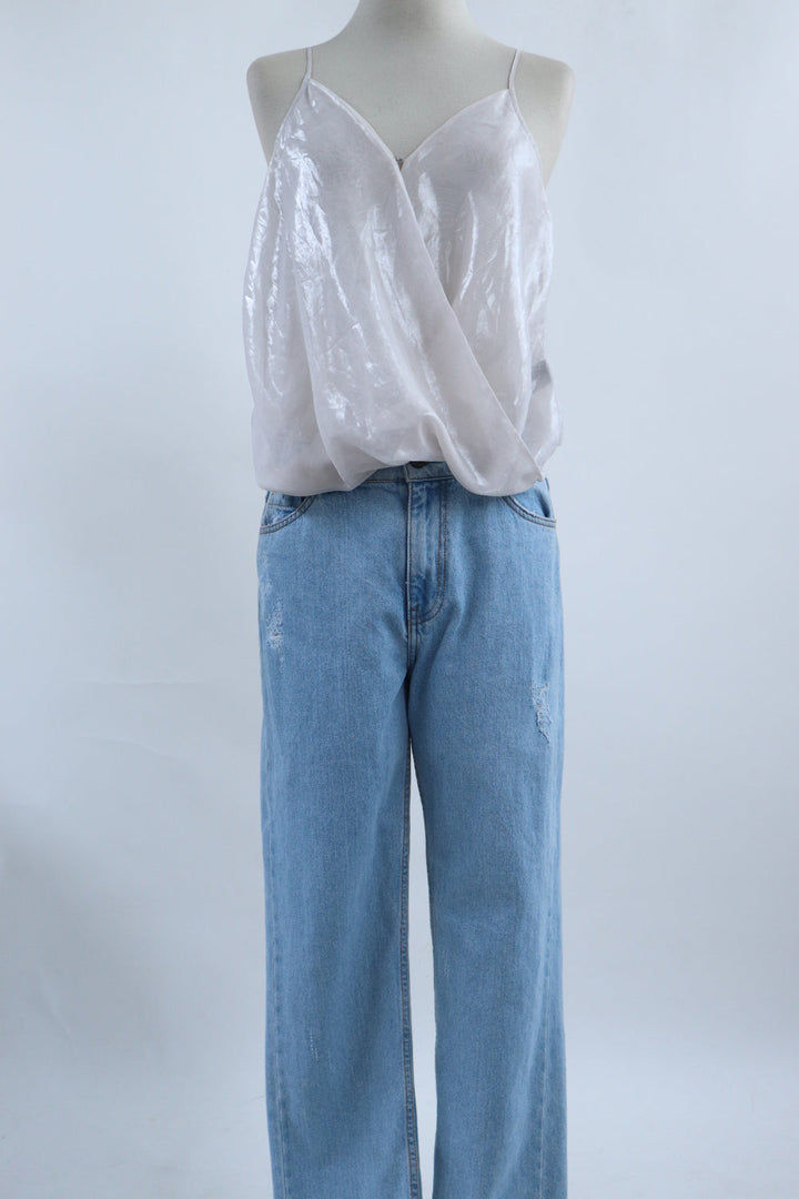 Top Brillante Traslucido