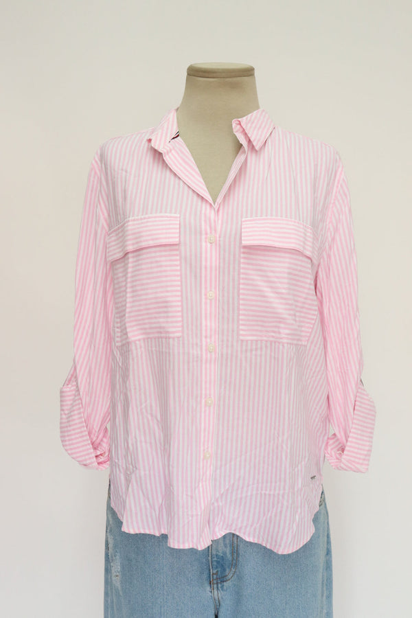 Camisa Rayas Rosadas