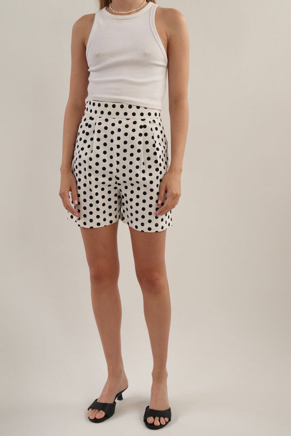 Short Blanco Lunares