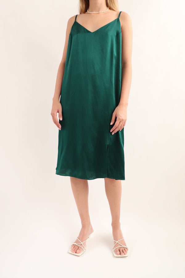 Vestido Verde Seda