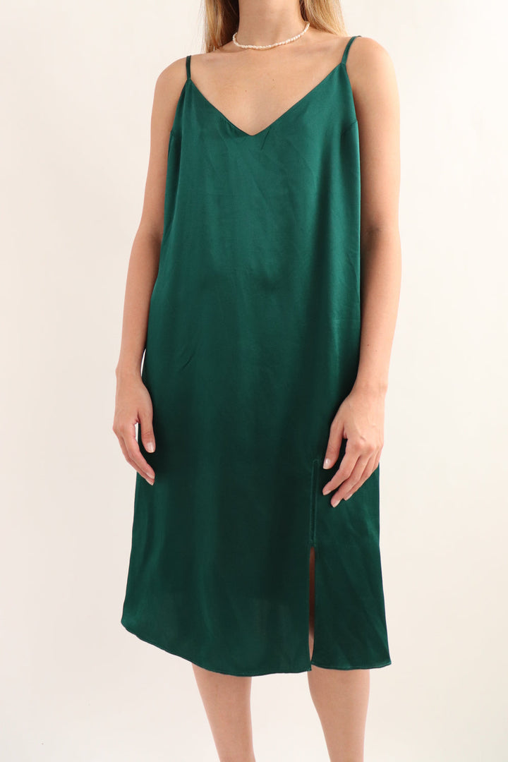 Vestido Verde Seda