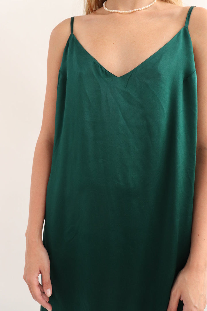 Vestido Verde Seda