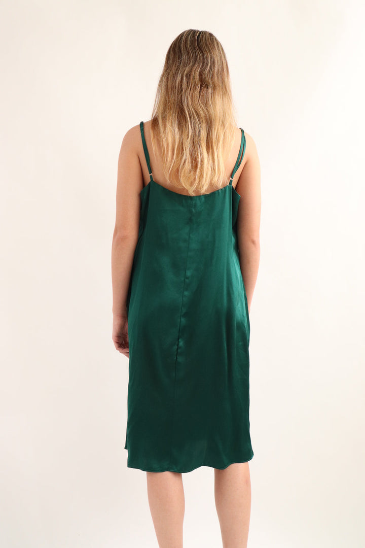 Vestido Verde Seda