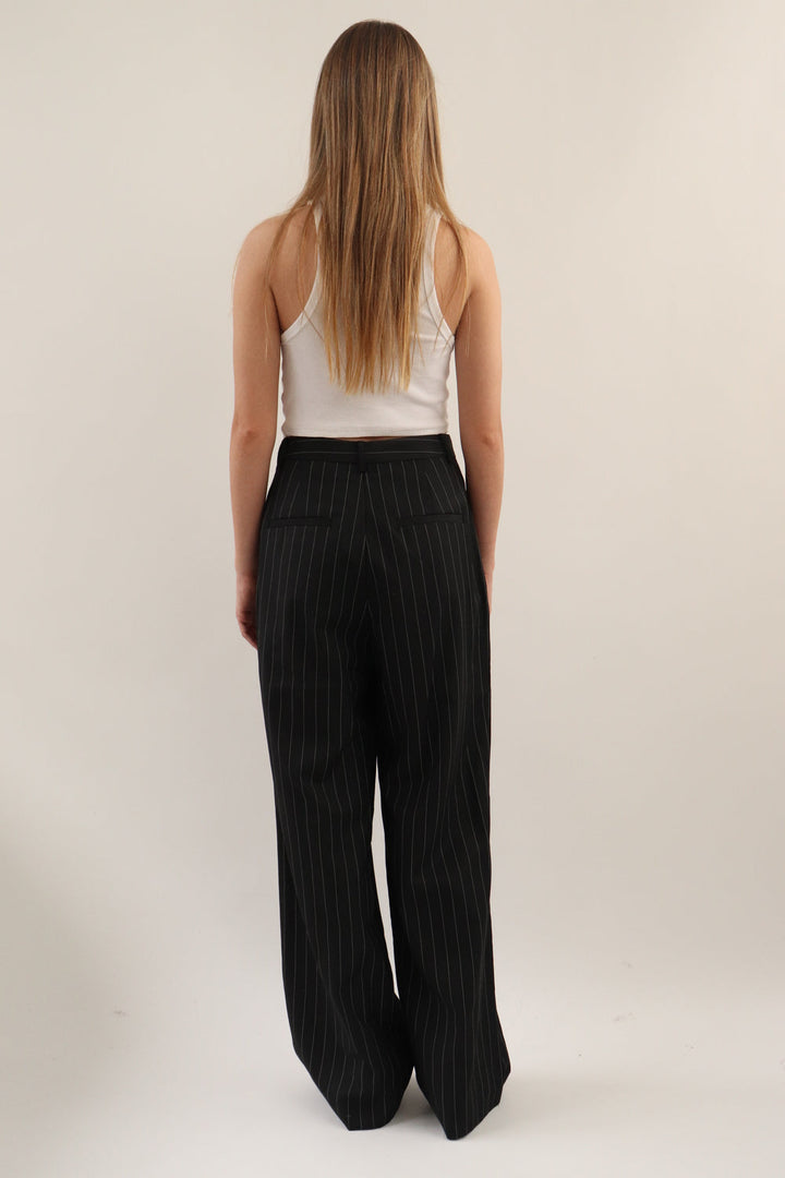 Pantalon Rayas Negro