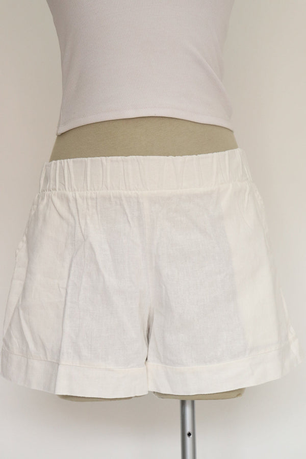 Short Blanco Lino