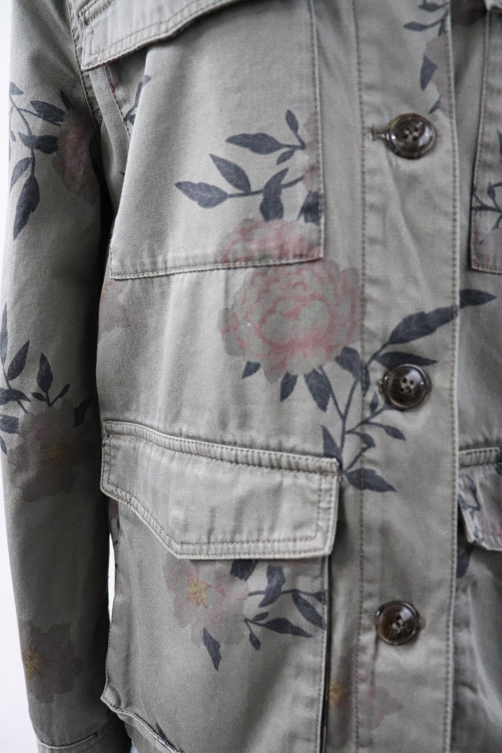 Chaqueta Denim Flores